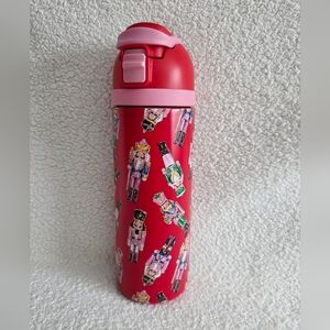 Simply Belle Christmas Nutcracker Print Stainless Steel Water Bottle, 24 oz, NWT